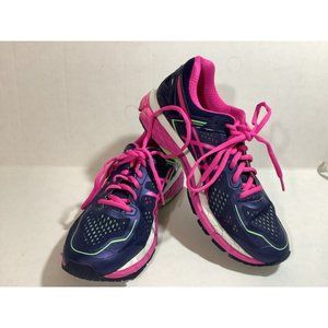 Asics Gel Kayano 22 Size 9 Dynamic Duomax T597N Blue and Pink Running Shoes EUC